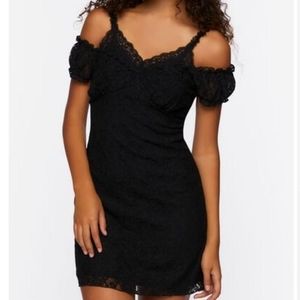 XXI lace cami cap-sleeve mini dress 🖤
